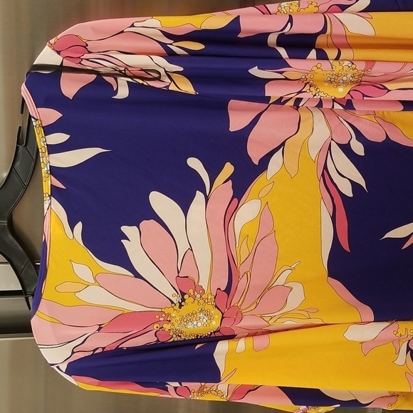 💕TRINA TURK💕 Breeze Dress ~ Multi-Color Floral Print Medium M NWT - Picture 11 of 15